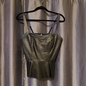 Leather BEBE top